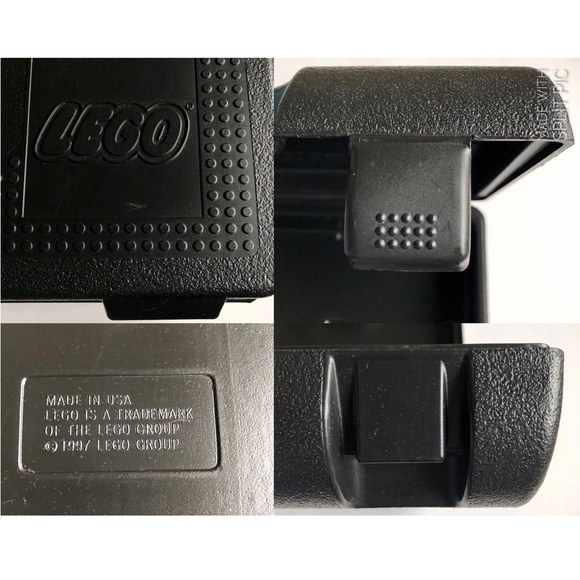 Vintage LEGO Storage Carrying Case Box Container Black 1997 - Picture 5 of 16